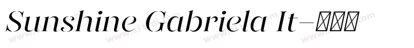 Sunshine Gabriela It字体转换